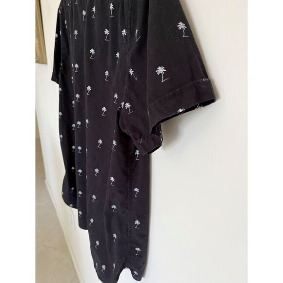 Denim Flower Ricky Singh Mens L Shirt Cotton Short Sleeve Palm Tree Resort Retro - Picture 4 of 4